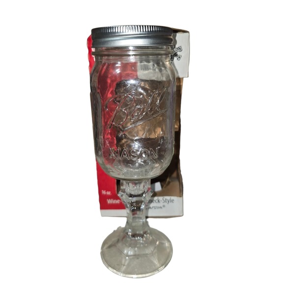 The Original Red Nek Wine Glass Redneck Ball Mason Jar Chalice Cup By Carson - Picture 5 of 6